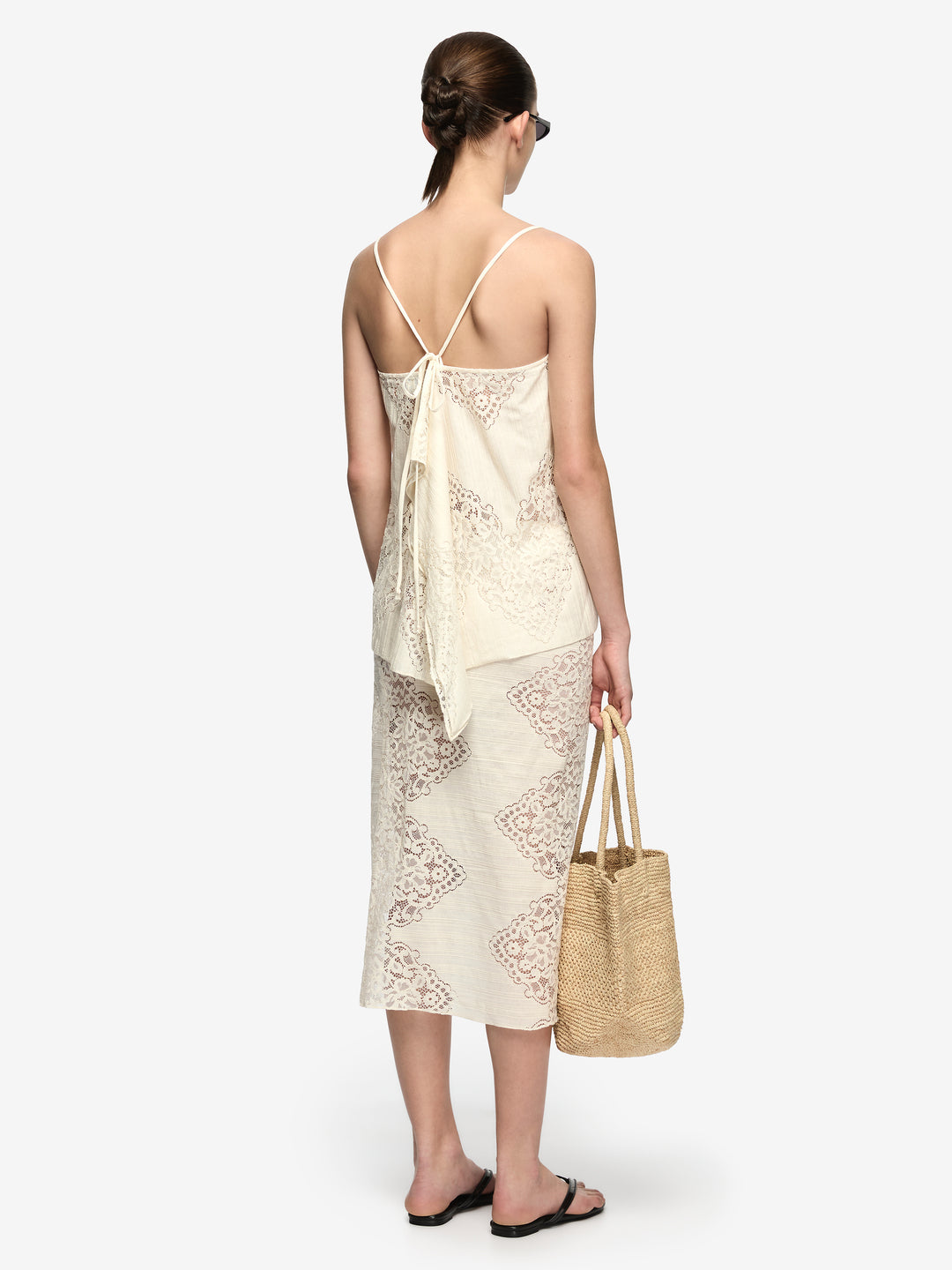 MARIETTA SQUARE NECK TOP - CREAM