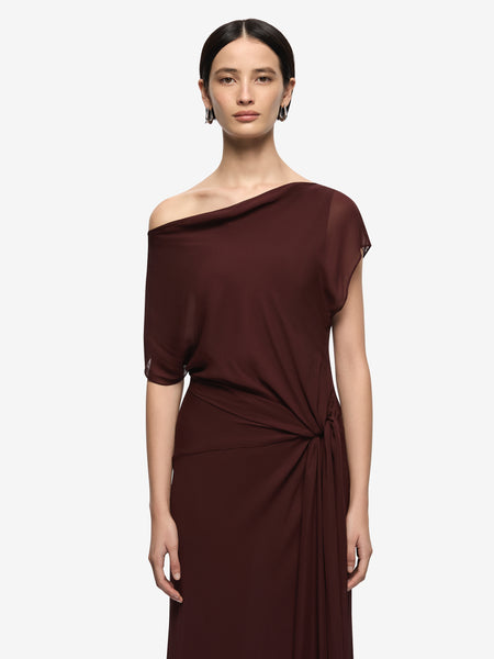 Tillie Drape Maxi Dress in Black - BEC + BRIDGE