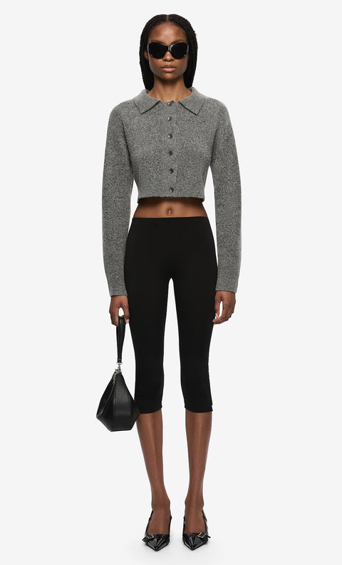 ADA CROPPED CARDI - CHARCOAL