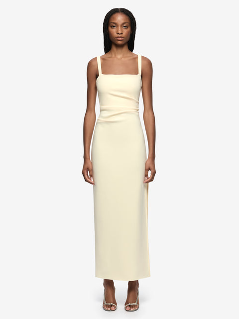 LEORA TUCK MAXI DRESS - LEMON SORBET