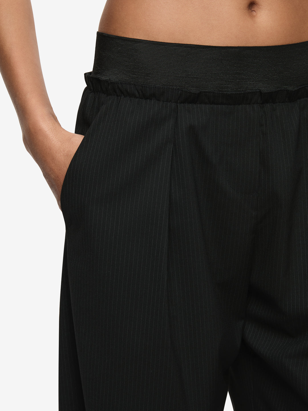 MARCELLI LONG SHORT - BLACK/WHITE STRIPE