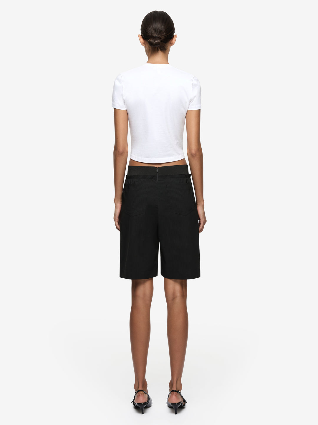 MARCELLI LONG SHORT - BLACK/WHITE STRIPE