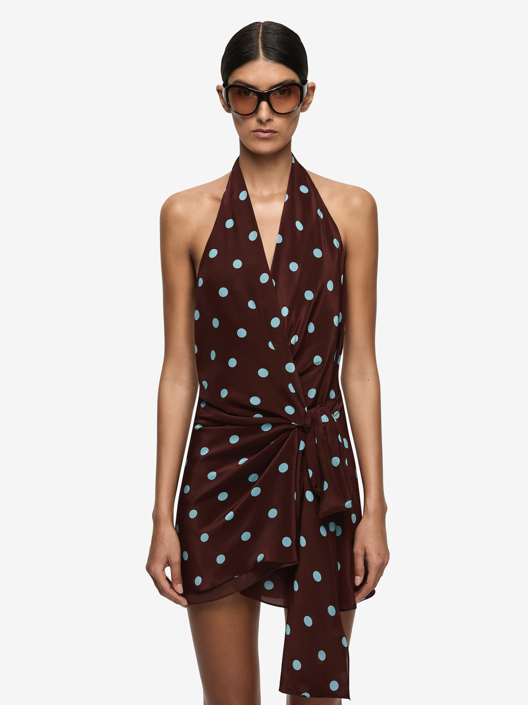 MATHILDE HALTER MINI DRESS - POLKA DOT