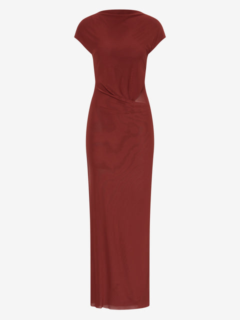 WILLORIN LAYERED MAXI DRESS - SANGRIA