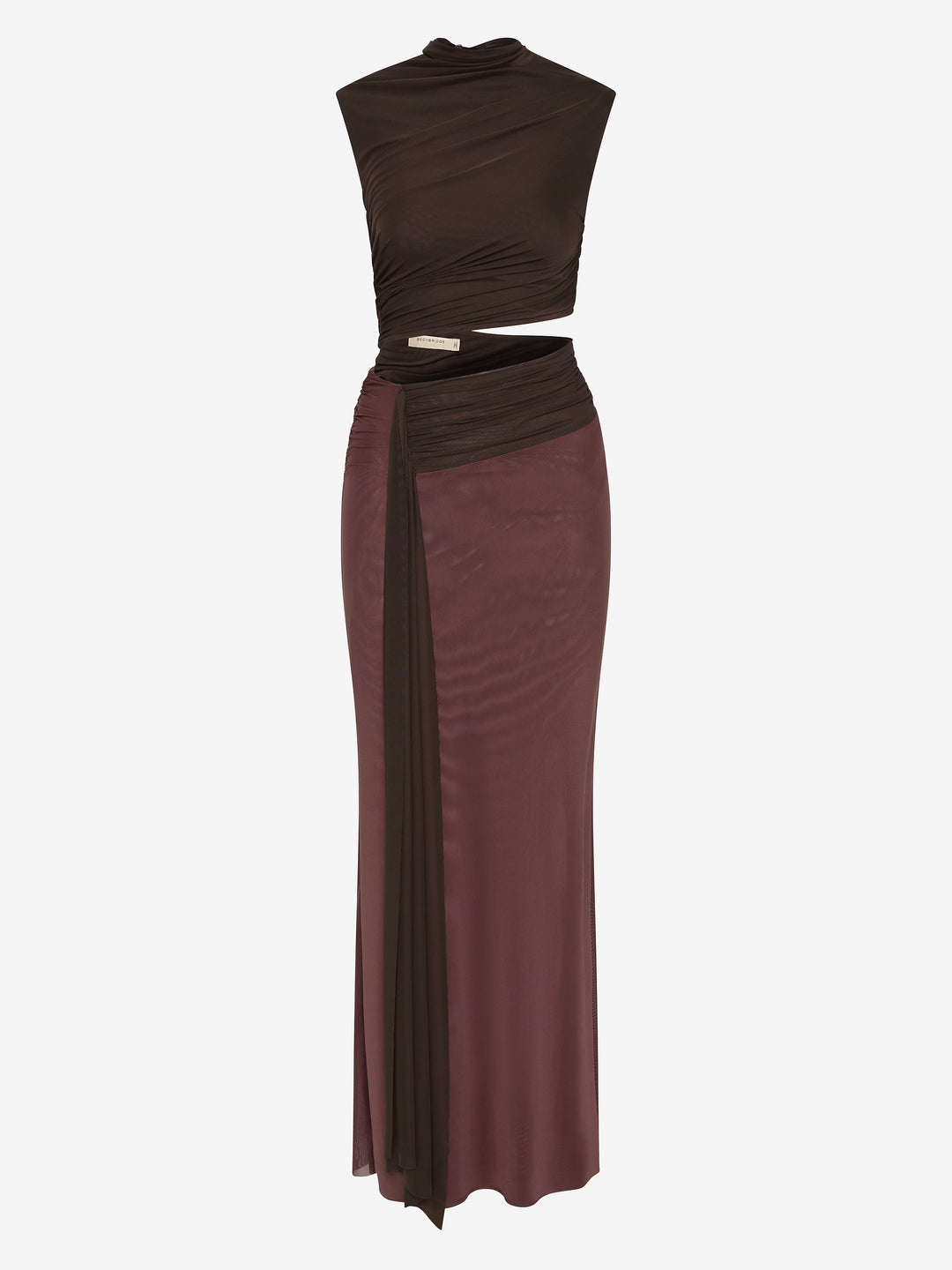 CONNI MAXI DRESS - AUBERGINE/DARK CHOC