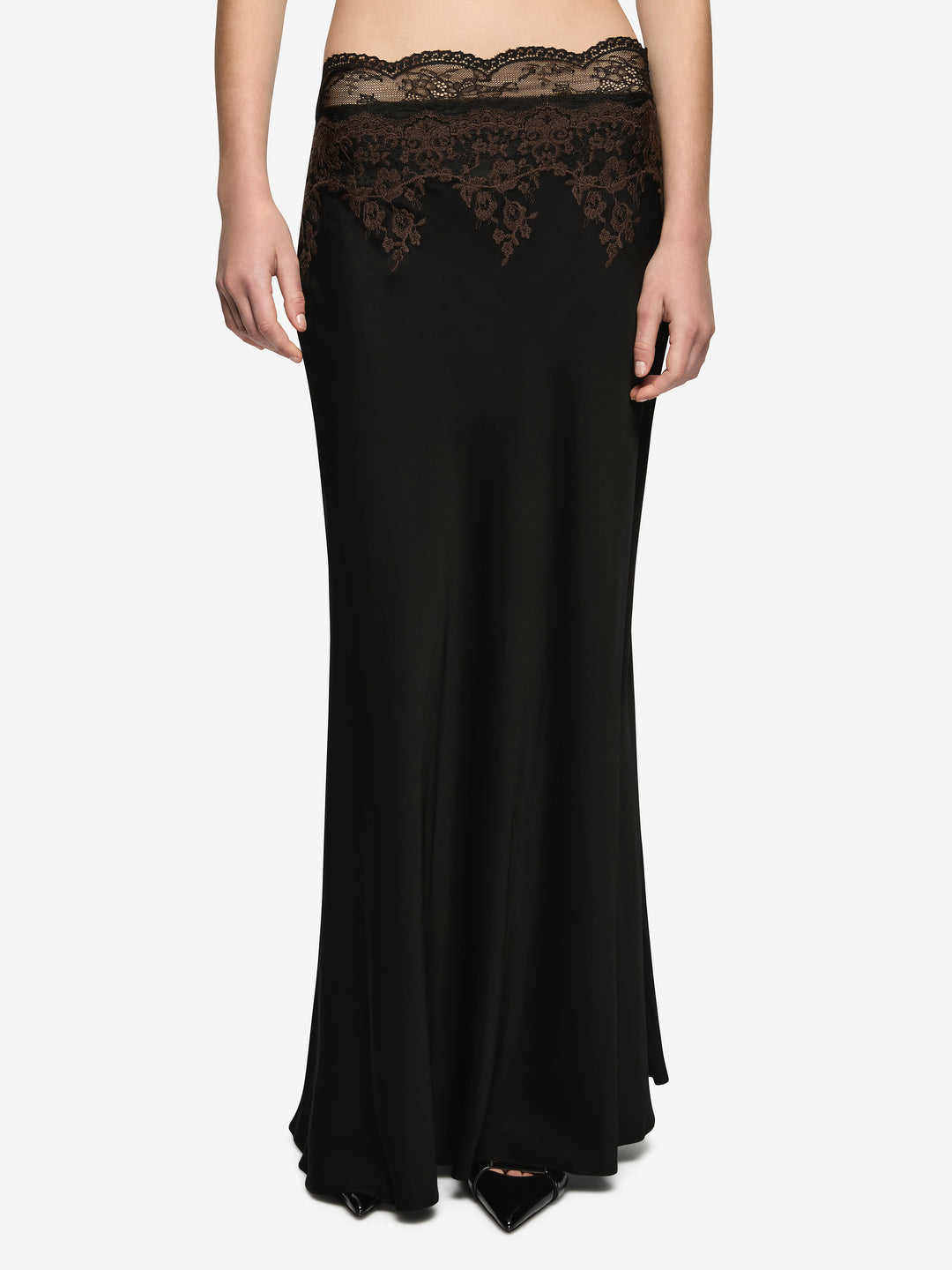 ORSINA MAXI SKIRT - BLACK/BITTER CHOC