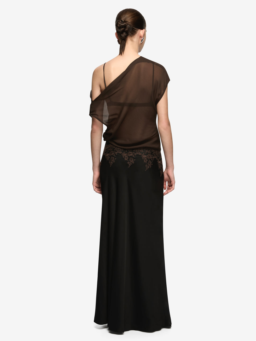 ORSINA DRAPE TOP - BITTER CHOC