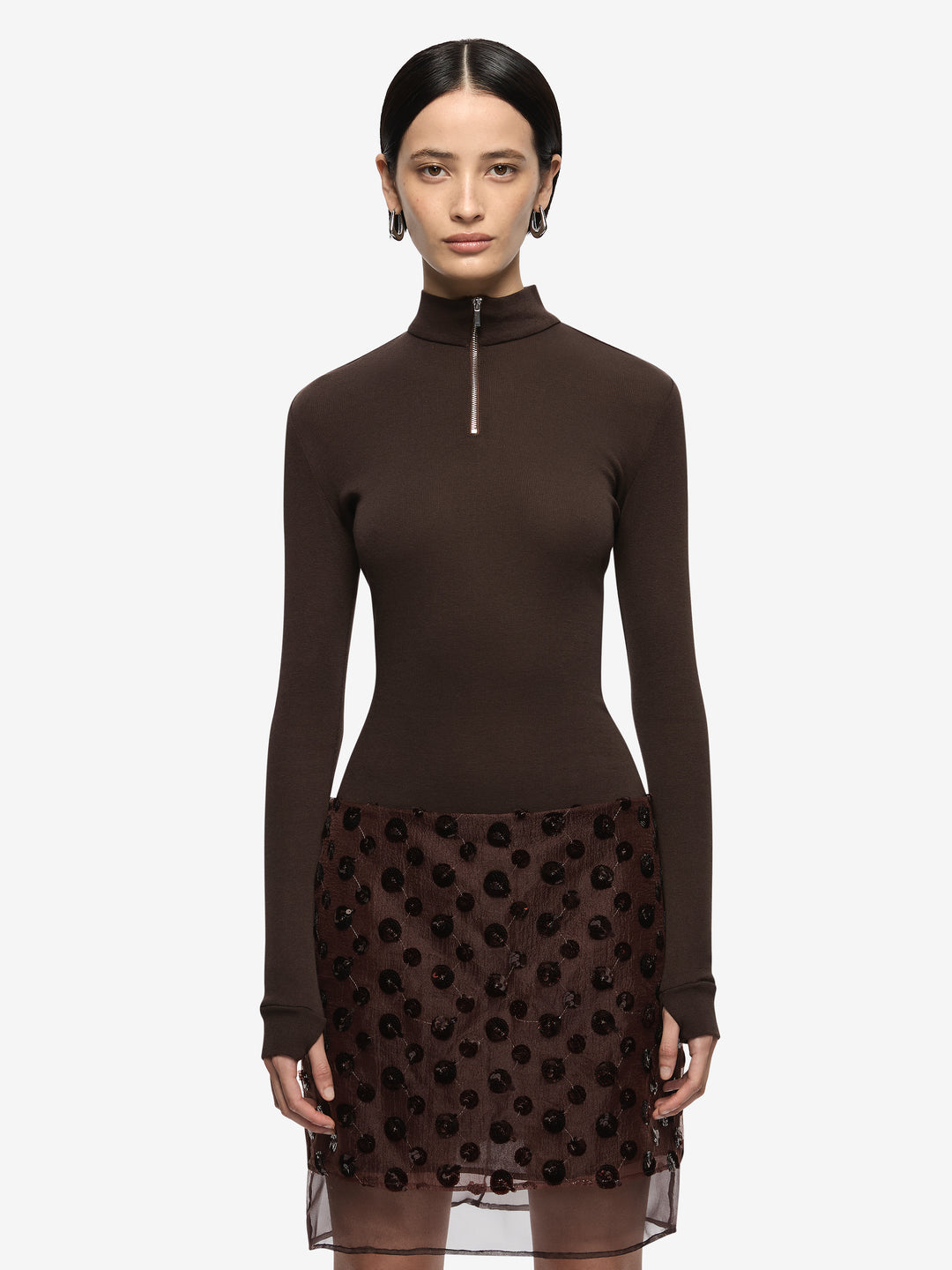 RHI MIDI SKIRT - PLUM