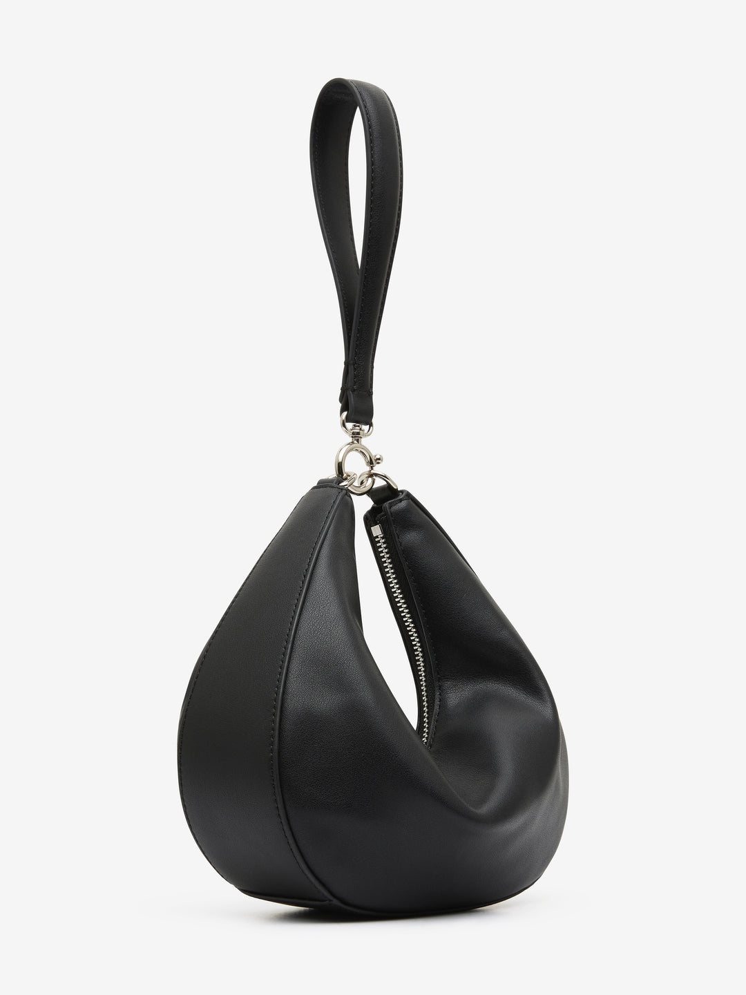 MYRA PETIT SAC BAG - BLACK LEATHER/SILVER