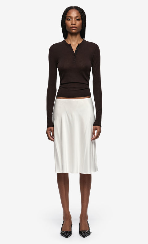 RUE LONG SLEEVE TOP - DARK CHOCOLATE