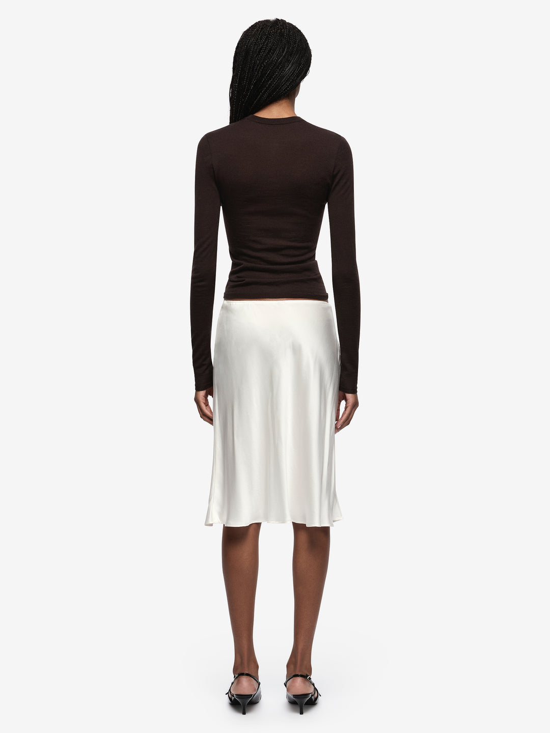 PIPER BIAS MIDI SKIRT - IVORY