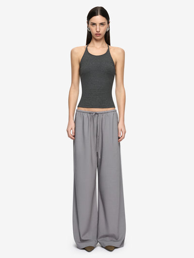 ZYLAN DRAWSTRING PANT - GRANITE/PALE GREY