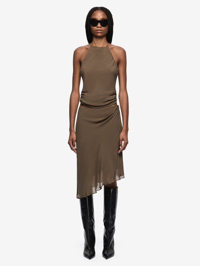 SAMANTHA ASYM SKIRT - TWIG