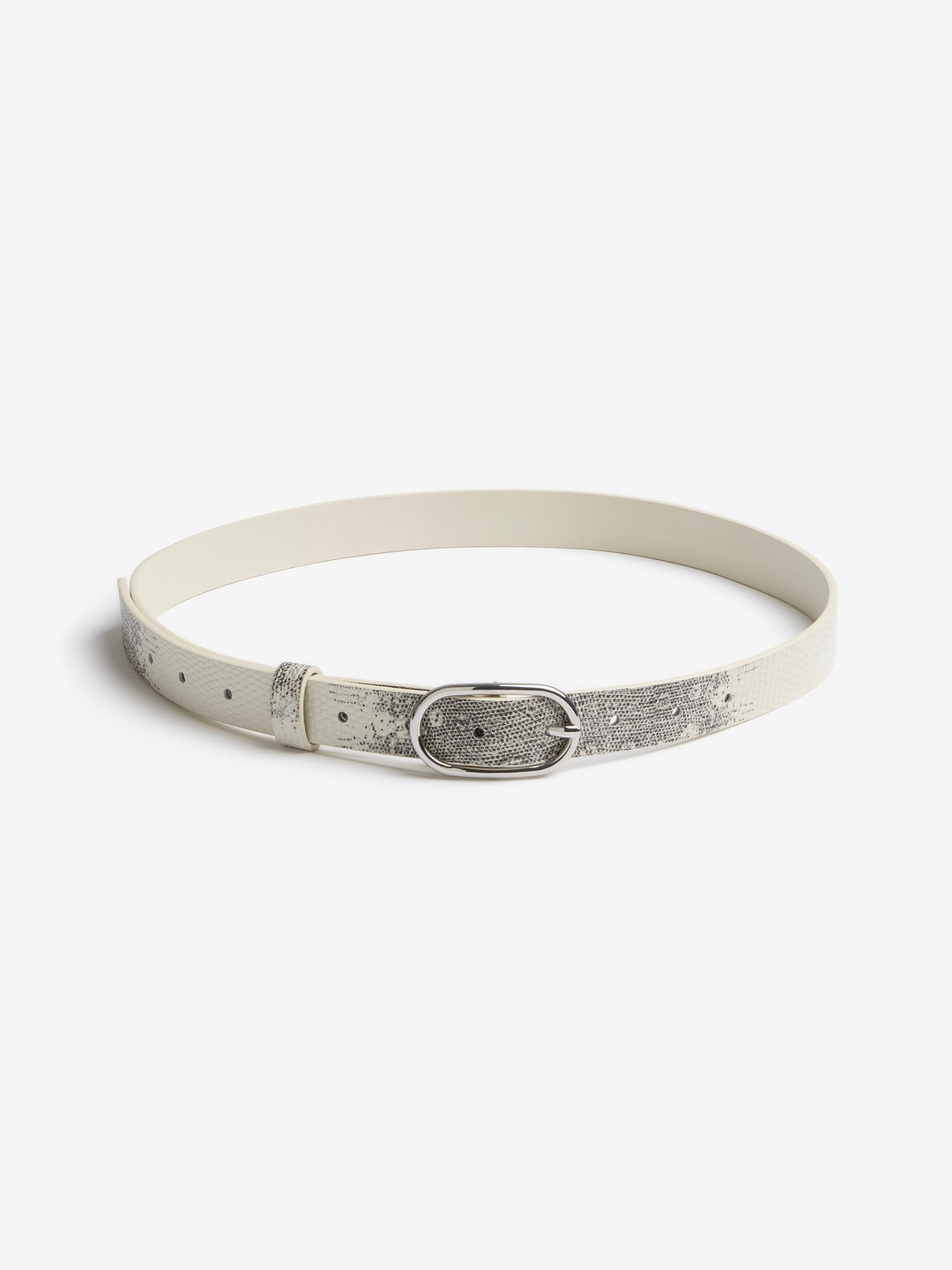 SIENNA BELT - SILVER/LIZARD LEATHER