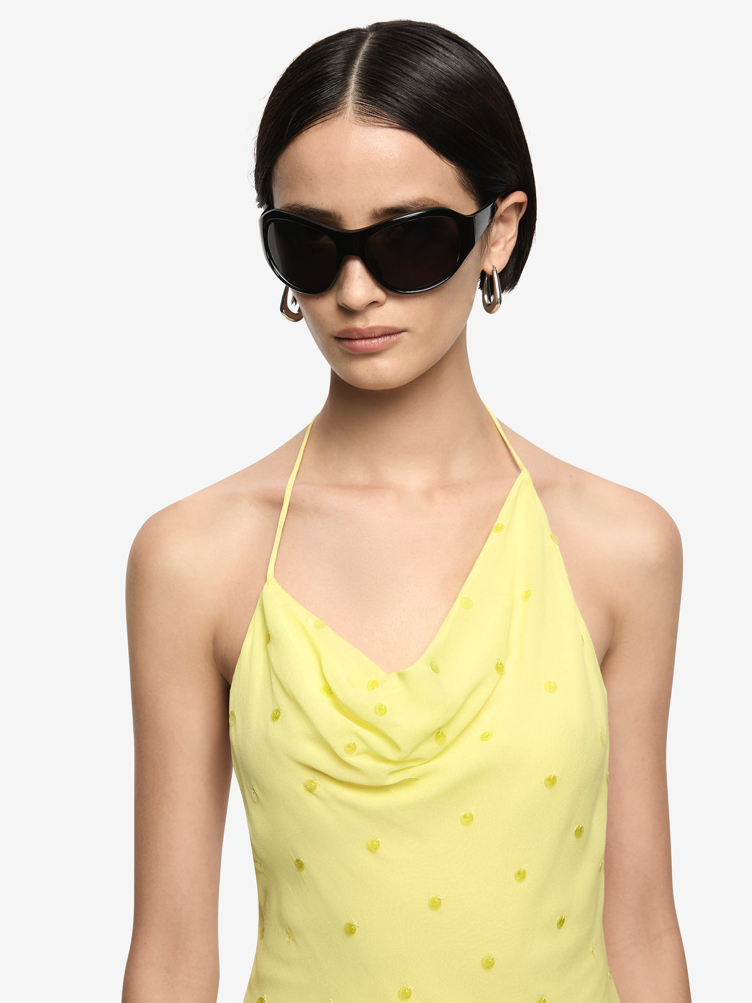 SOLACE HALTER MINI DRESS - CITRUS