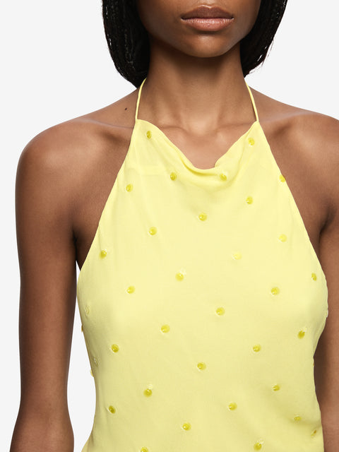 SOLACE HALTER TOP - CITRUS