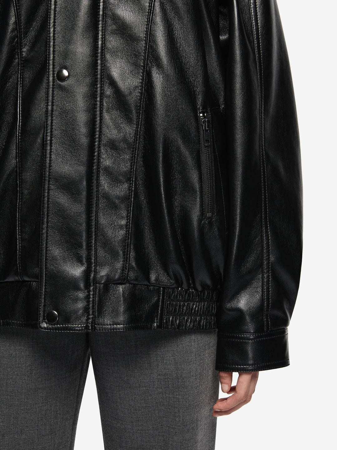 STEVIE LONGLINE JACKET - BLACK