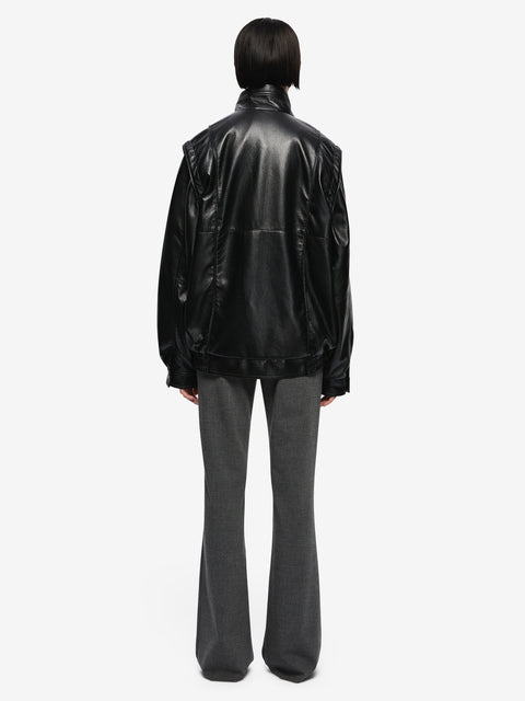 STEVIE LONGLINE JACKET - BLACK