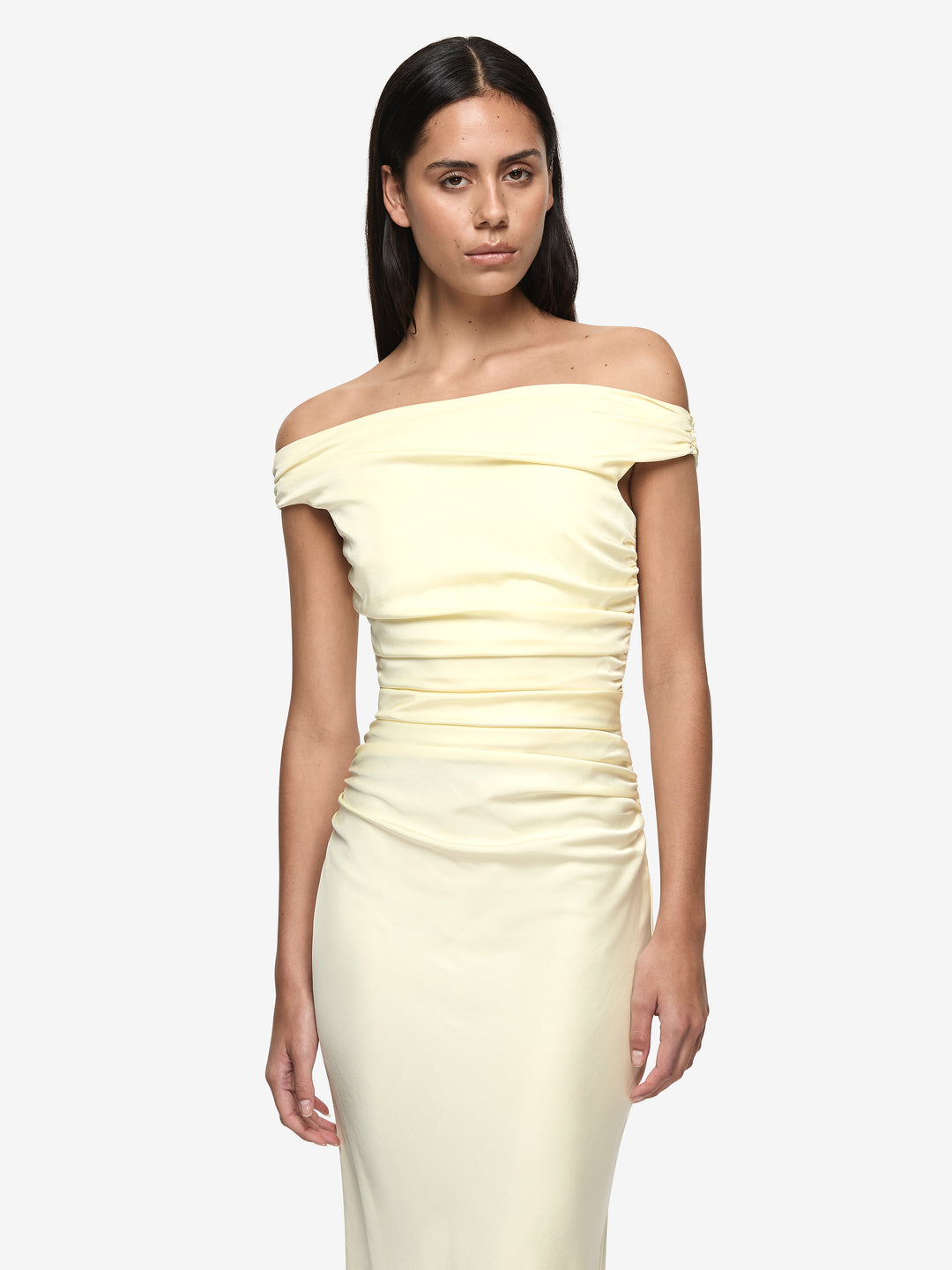 ETERNITY OFF SHOULDER MAXI - ICE YELLOW
