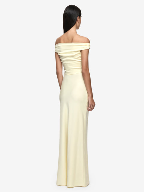 ETERNITY OFF SHOULDER MAXI - ICE YELLOW