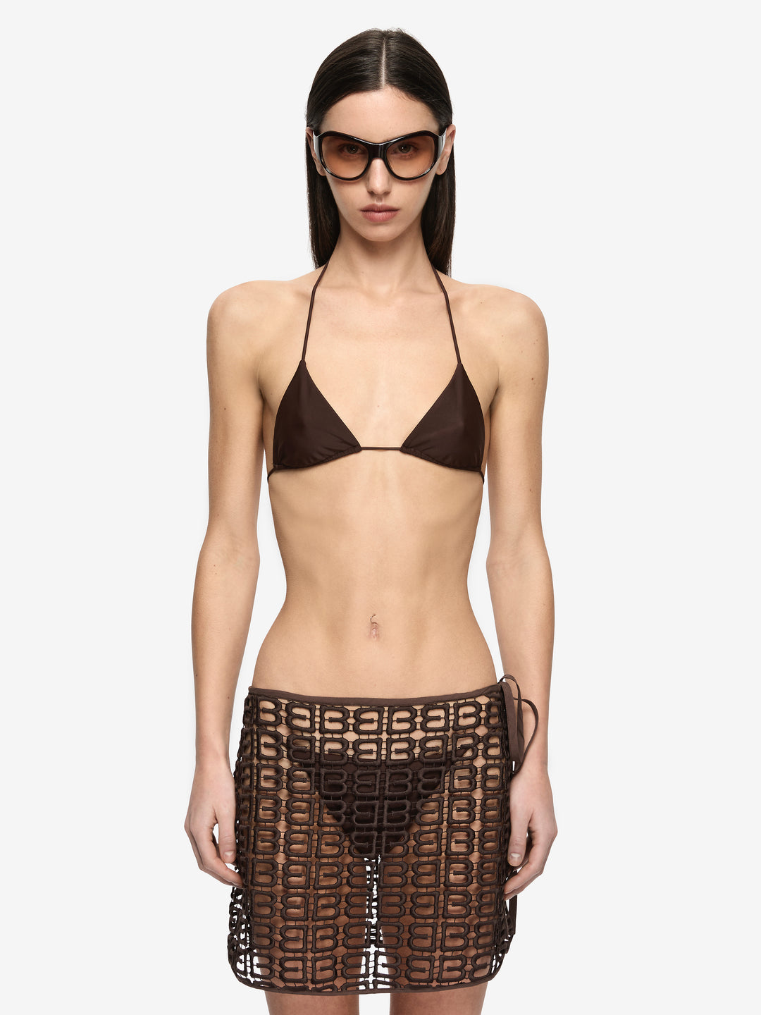 MYLOS MINI SKIRT - DARK CHOCOLATE