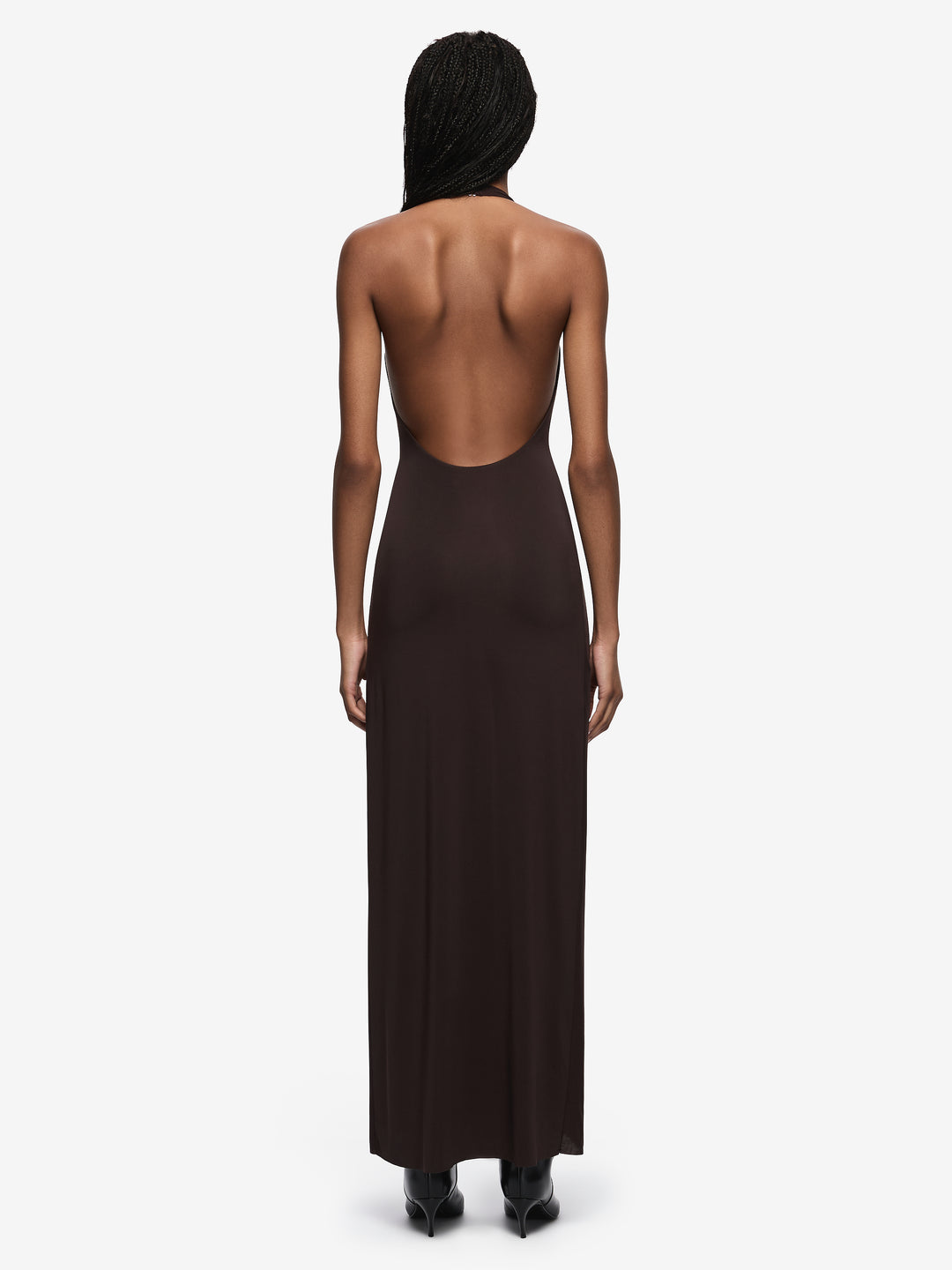 TILLIE DRAPE MAXI DRESS - DARK CHOCOLATE