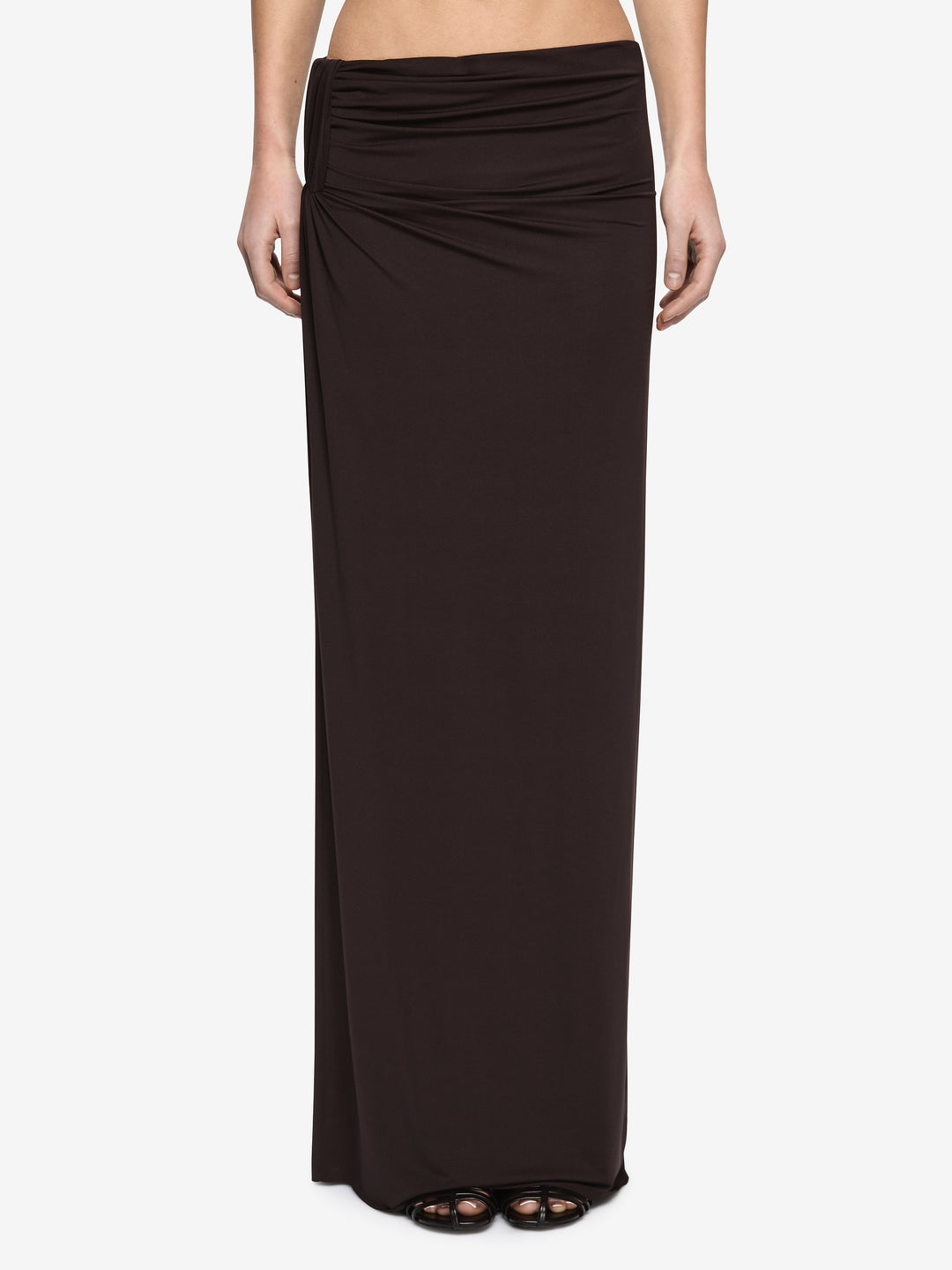 NIKO MAXI SKIRT - DARK CHOCOLATE