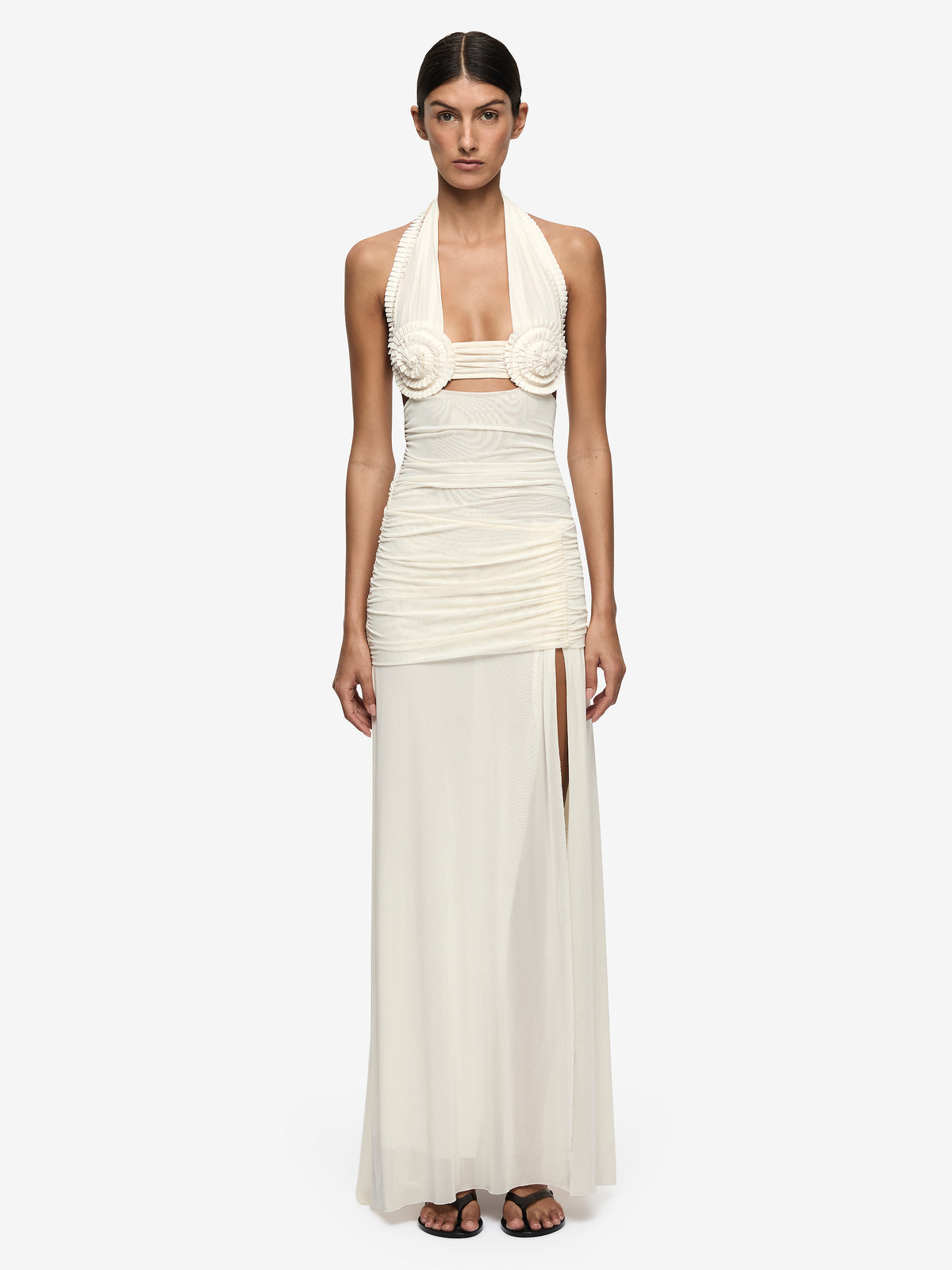 VIOLA SPIRAL MAXI DRESS - BUTTERCREAM - BEC + BRIDGE