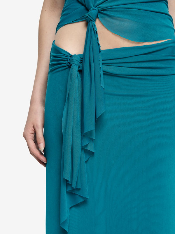 OLYSSIA KNOT SKIRT - JADE