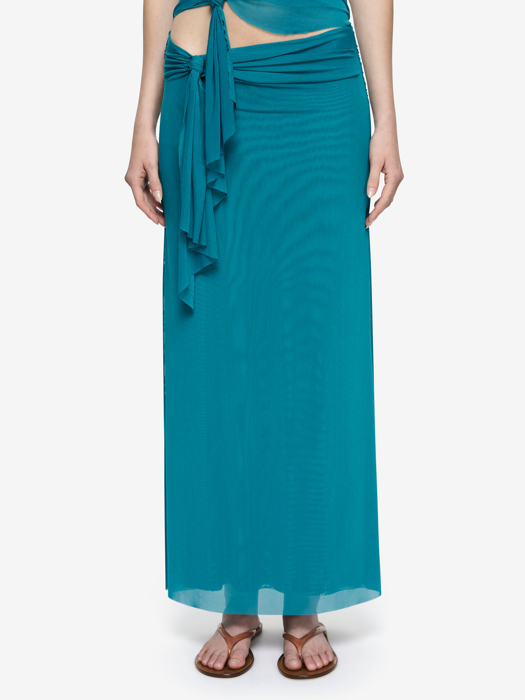 OLYSSIA KNOT SKIRT - JADE