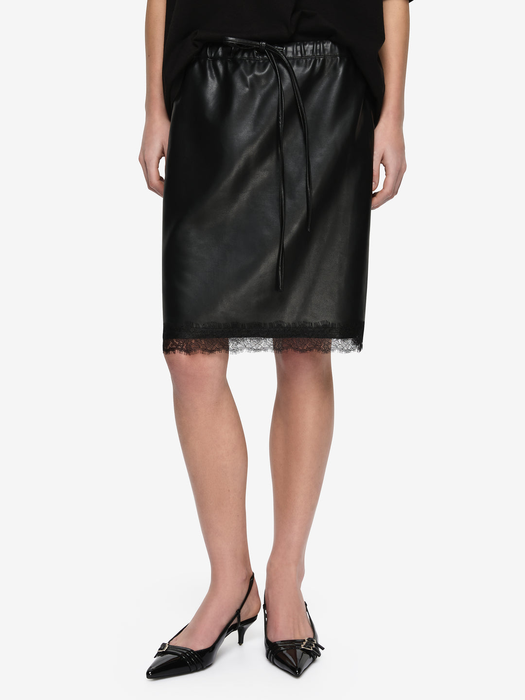 SAPHIRA MIDI SKIRT - BLACK