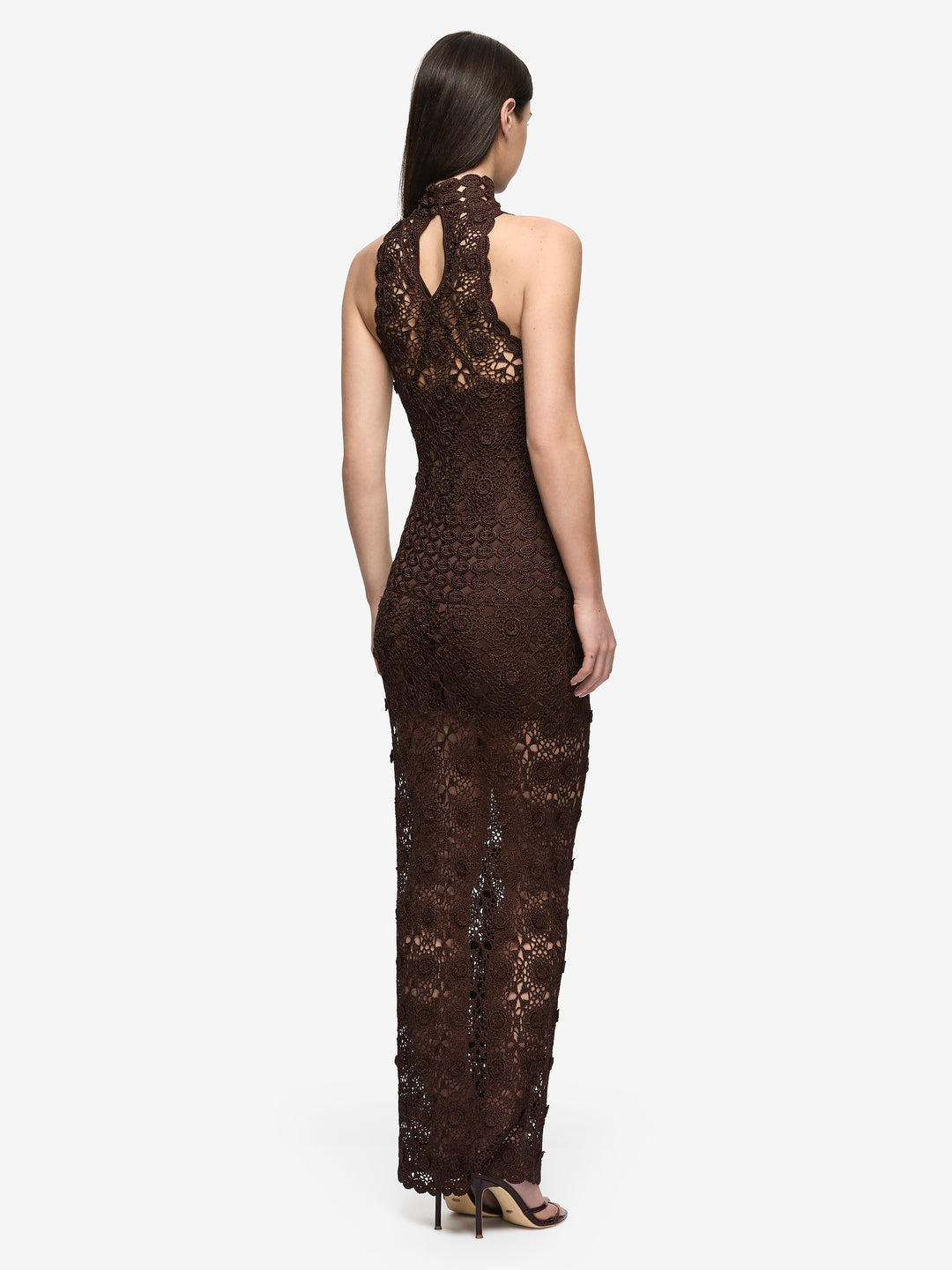 ANIA HALTER MAXI DRESS - DARK CHOCOLATE