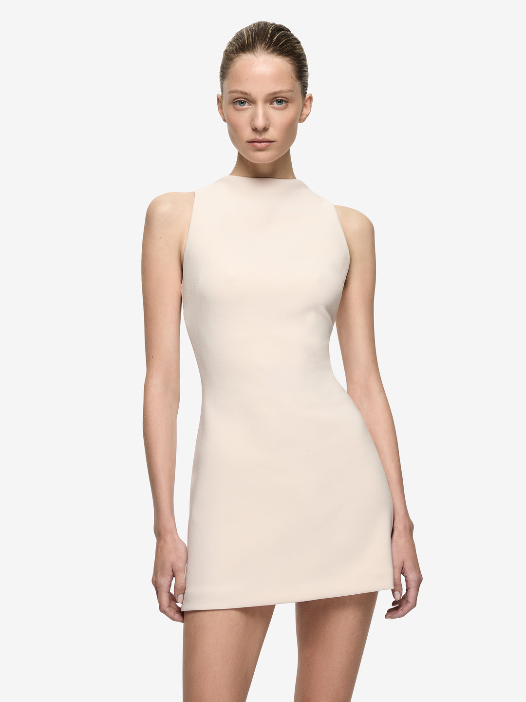 GEMMA RACER MINI DRESS - VANILLA BEAN