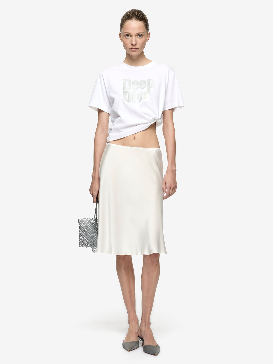 DEEP DIVE TEE - WHITE/SILVER