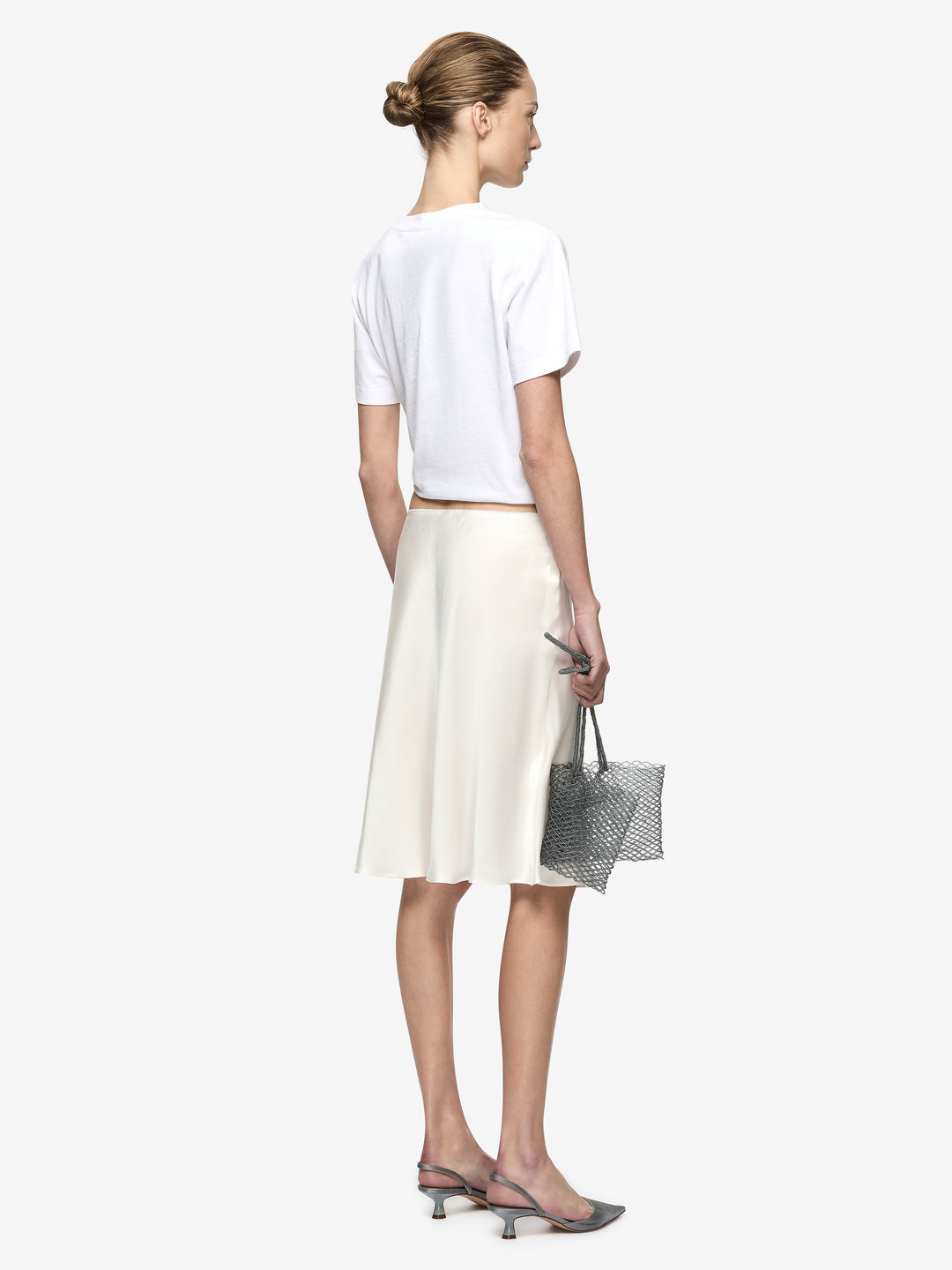 PIPER BIAS MIDI SKIRT - IVORY