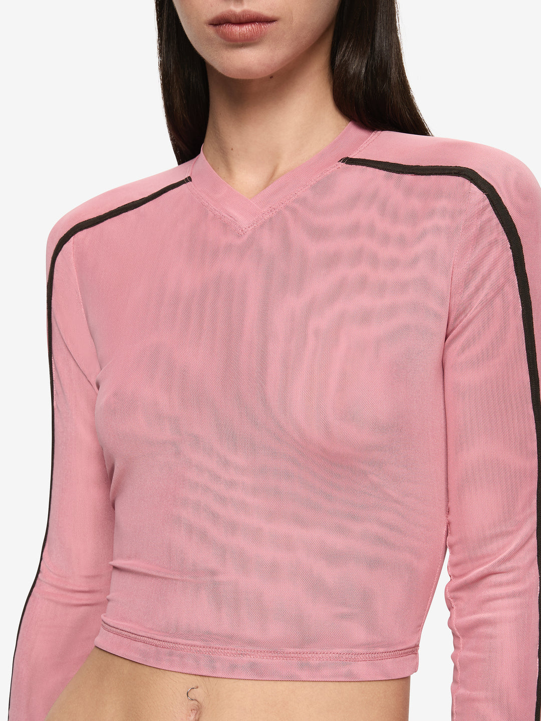 ALYNA LONG SLEEVE TOP - BLUSH/BITTER CHOC