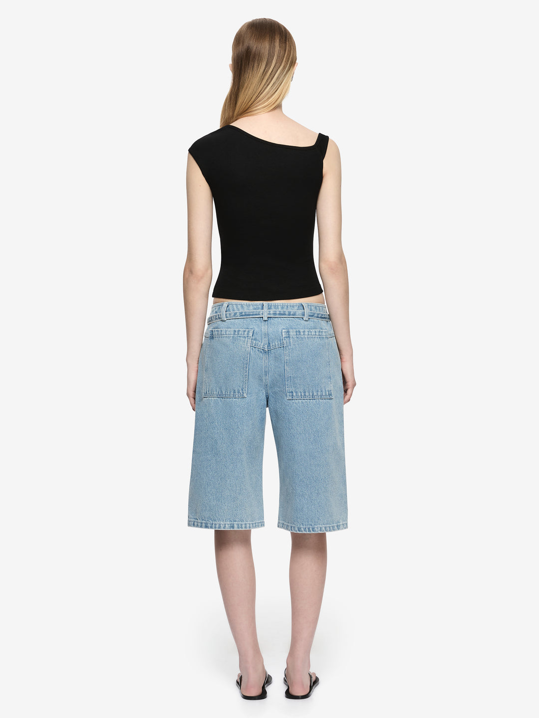 AZURI CUT OUT TOP - BLACK