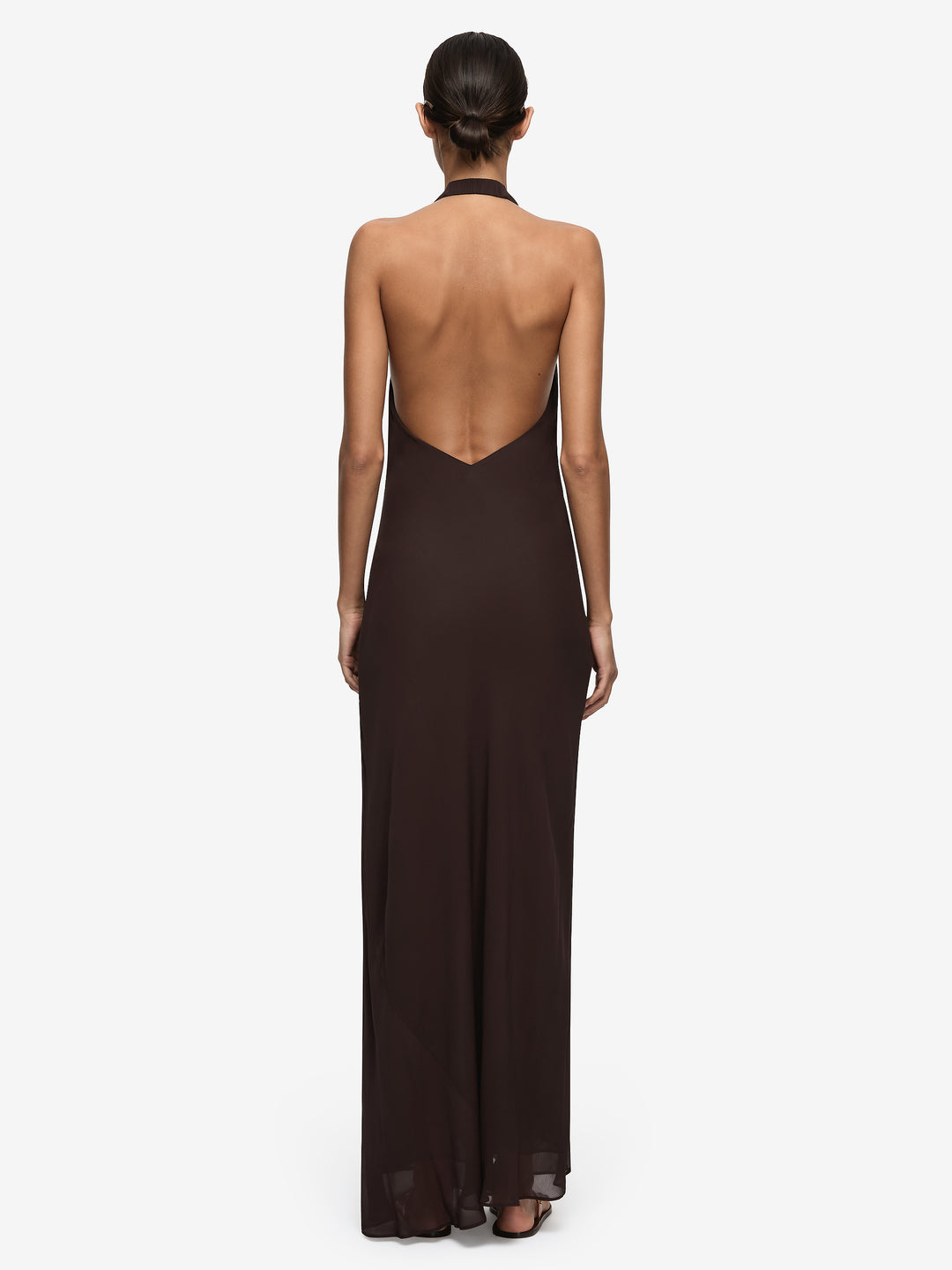 SONEVA WRAP DRESS - DARK CHOCOLATE