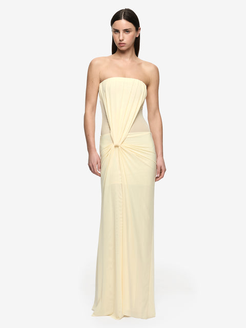 ISORA STRAPLESS MAXI DRESS - LIMONCELLO