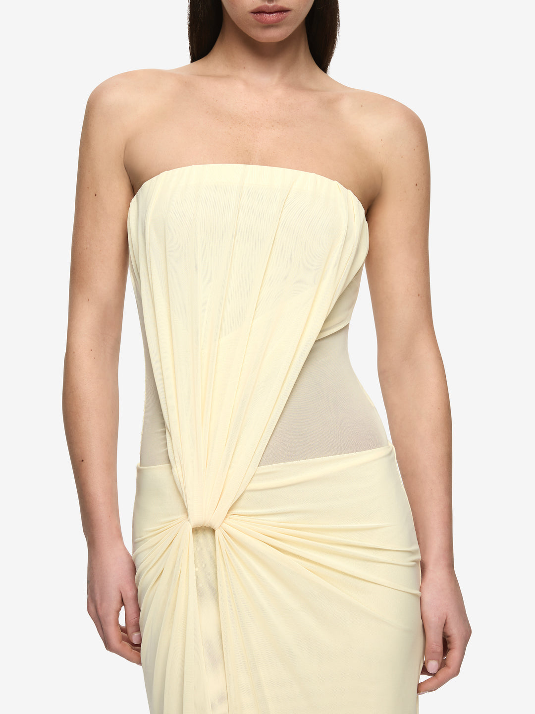 ISORA STRAPLESS MAXI DRESS - LIMONCELLO