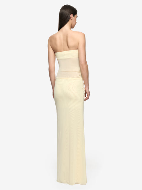 ISORA STRAPLESS MAXI DRESS - LIMONCELLO