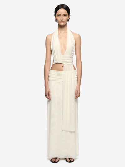 EVA MAXI SKIRT - SNOW