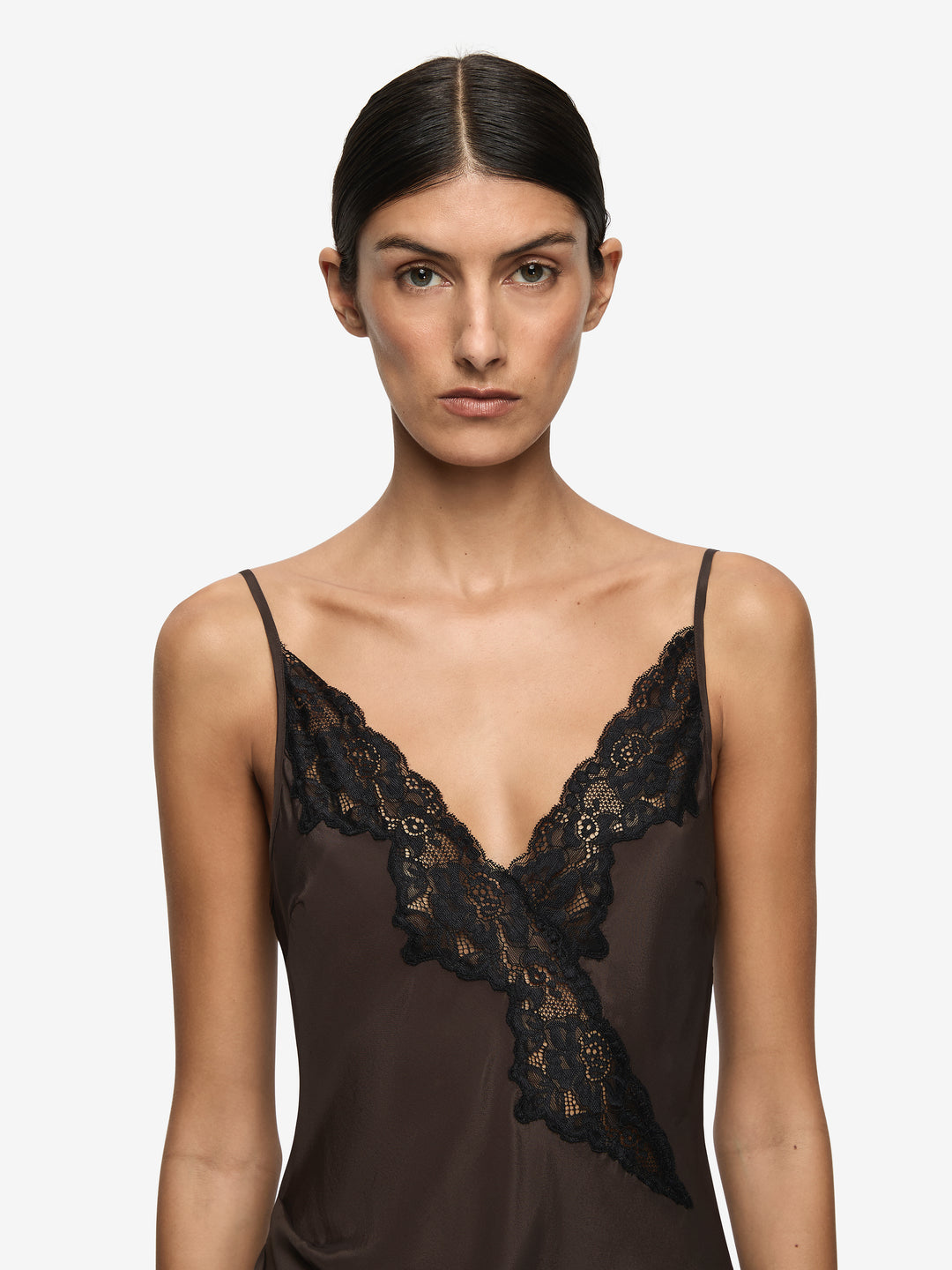 MAISON MINI DRESS - DARK CHOCOLATE/BLACK