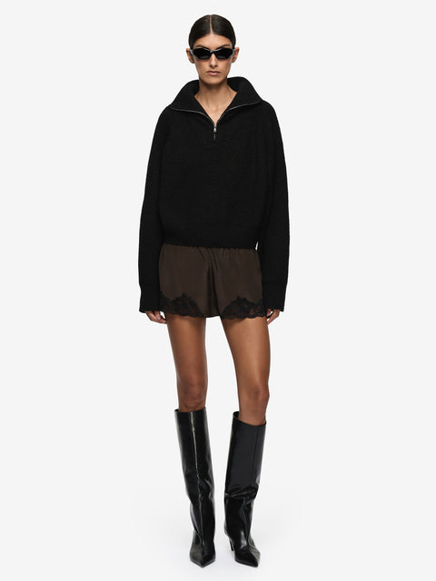 MAISON SHORT - DARK CHOCOLATE/BLACK