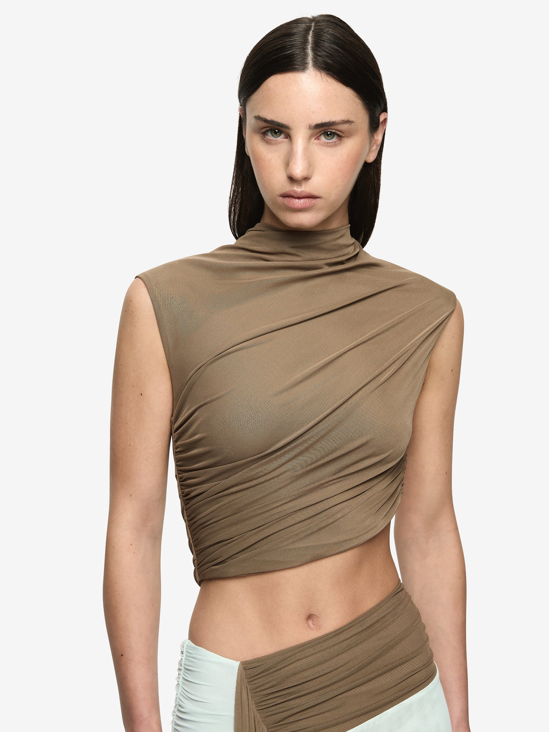 CONNI MAXI DRESS - TAUPE/SPEARMINT