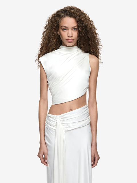 EYRE ASYM GOWN - IVORY