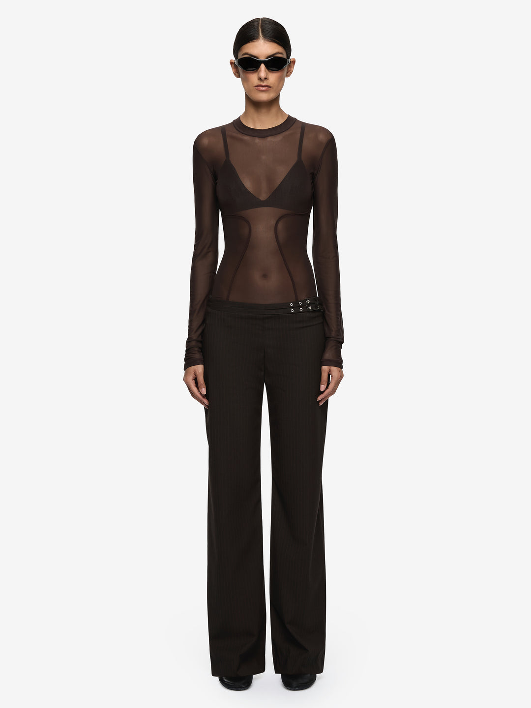 JUNIPER LONG SLEEVE TOP - DARK CHOCOLATE