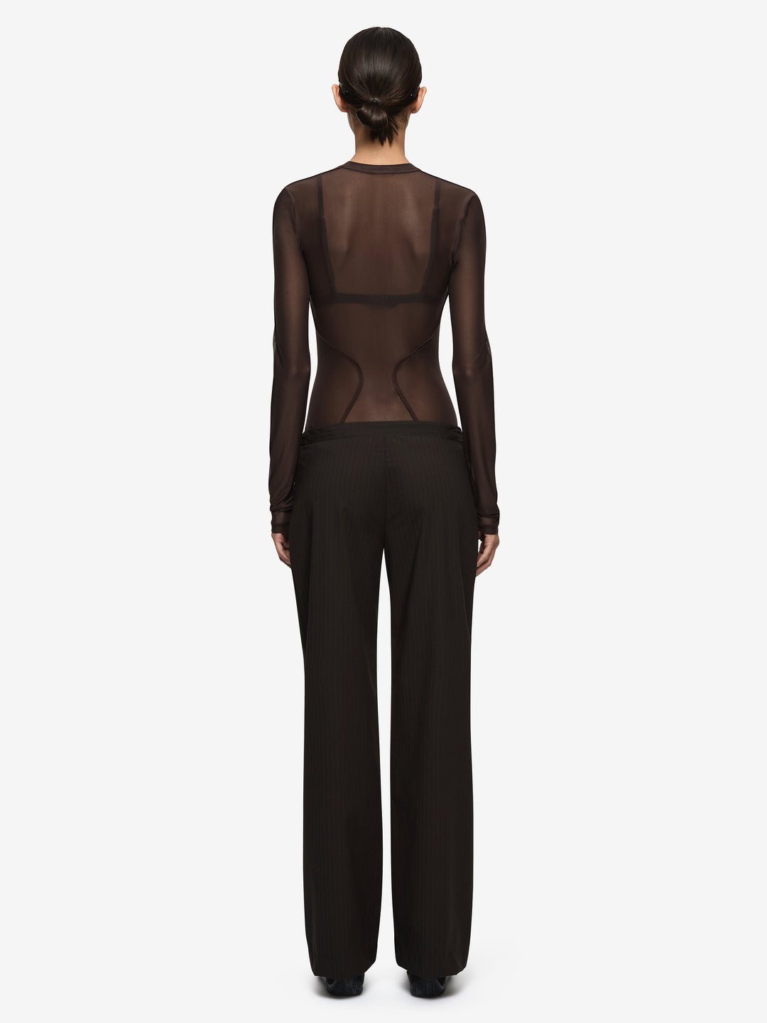JUNIPER LONG SLEEVE TOP - DARK CHOCOLATE