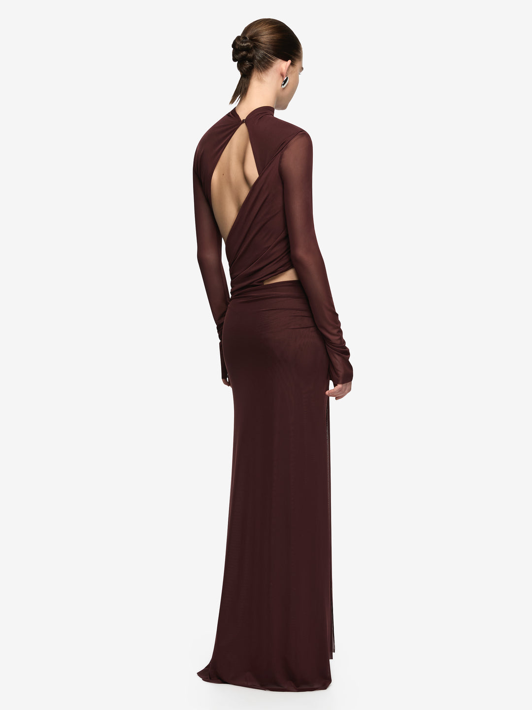 CONNI LONG SLEEVE MAXI DRESS - PLUM