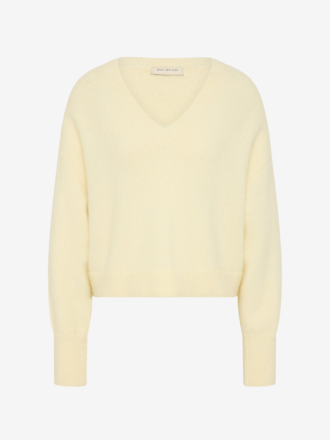 CAMPBELL V CROPPED JUMPER - BUTTER